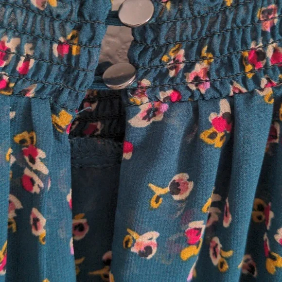 1. State Forest Green Floral Ruffle Dress - Picture 6 of 9